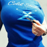 Футболка COLD STEEL CROSS GUARD BLUE TEE FOR WOMEN (M) CS_TK2